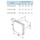 Koupelnový ventilátor Vents 100 LDATL - časovač, ložiska