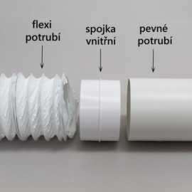 Flexi potrubí plastové kulaté Polyvent - Ø150mm/1m