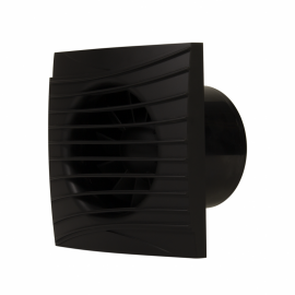 Tichý ventilátor do koupelny DALAP 100 DARK se zpětnou klapkou, černý