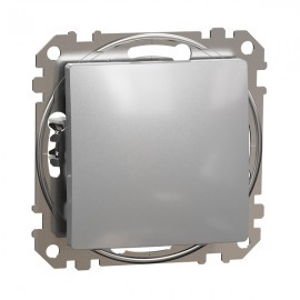 Tlačítko SEDNA Design č.1/0 jednopólové, aluminium