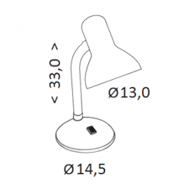 Stolní lampa BOND L077-BI, E27, bílá