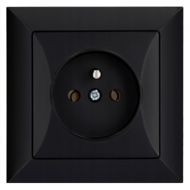 Zásuvka Opus Style - kompletní, černá