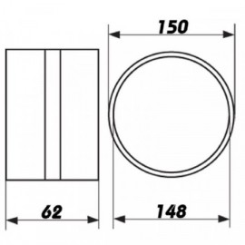Spojka pro kruhové PVC  potrubí Ø150mm - vnitřní