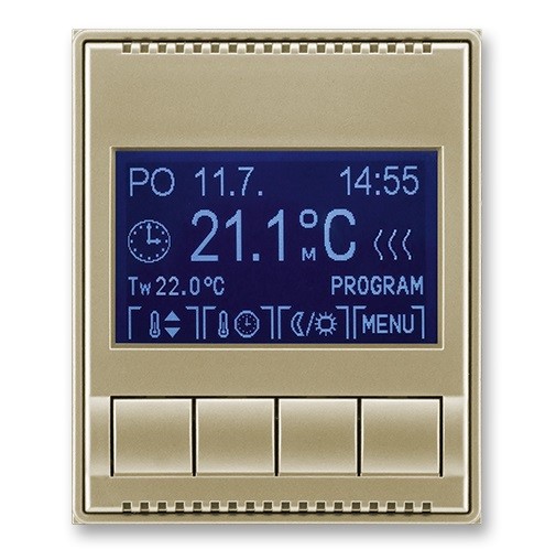 Kryt programovaného termostatu ABB TIME 3292E-A10301 33 šampaňská
