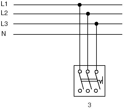 Schéma zapojení vypínače č.3