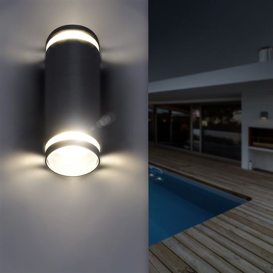   LED venkovní nástěnné světlo Potenza, IP54, černá