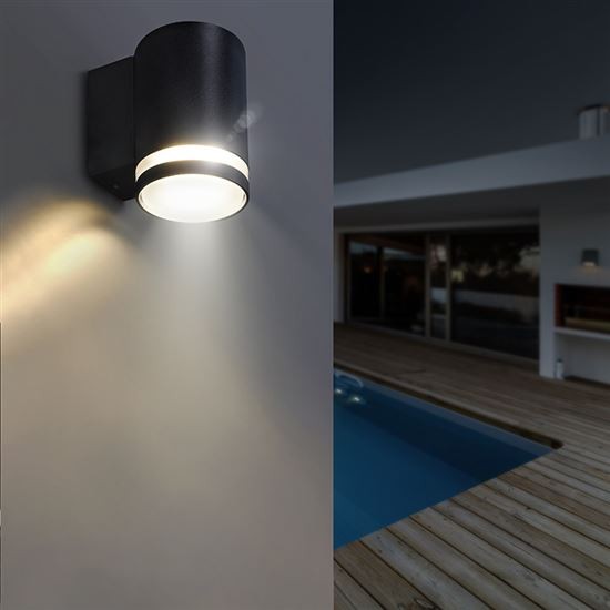   LED venkovní nástěnné světlo Potenza, IP54, GU10, černá