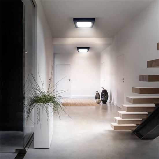 LED panel 17x17cm, 12W, 900lm, CCT 3000-6000K, černý