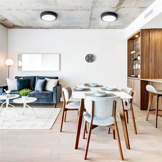   LED panel 22,5cm, 18W, 1530lm, CCT 3000-6000K, černý